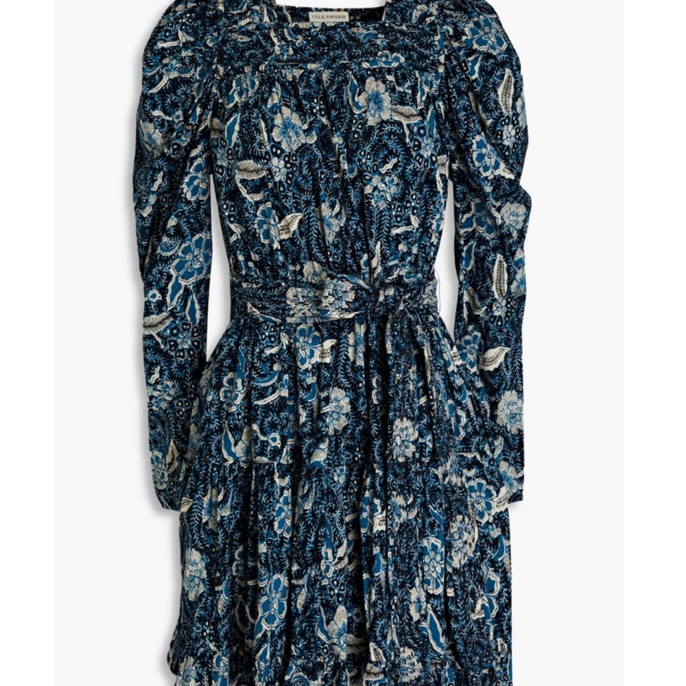 Ulla Johnson Nailah Cotton blend Floral Long Sleeve Dress